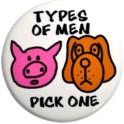 types of men funny buttons